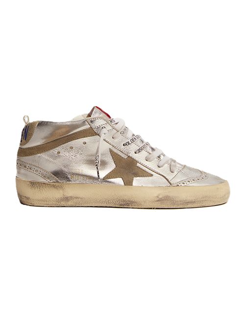 Golden Goose Deluxe Brand Sneakers mid star in pelle Golden Goose | GWF00122F00279470216 SILVER/TAUPE